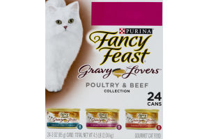 Purina Fancy Feast Gravy Lovers Poultry & Beef Collection - 24 CT