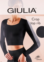 Футболка жіноча Giulia Crop top Rib sky blue
