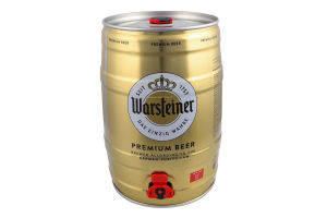 Пиво 5л 4.8% світле пастеризоване Premium Beer Warsteiner з/б