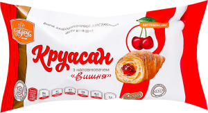 Круассан с наполнителем Вишня Рум'янець м/у 65г