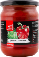 Перец сладкий резаный в томатном соусе Лечо Хіт продукт с/б 500г