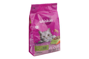 Корм сухой полнорационный для взрослых котов С ягненком Whiskas м/у 300г