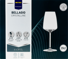 Бокалы для белого вина 390мл №124207 Bellagio Metro Professional 6шт