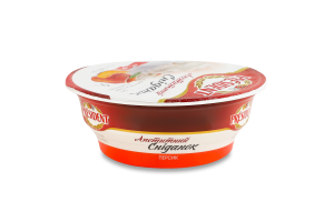 Творог 9% со сметаной и наполнителем Персик President ст 180г