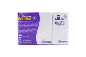 Хустинки носові Renova з ароматом лаванди 4 шарові