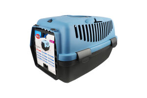 Переноска д/котів та собак до 6кг Капрі синя пластик 32*31*48см Тріксі