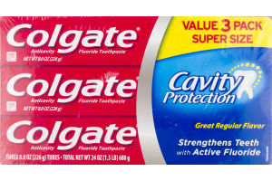 Colgate Anticavity Fluoride Toothpaste - 3 PK