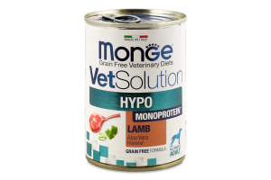 Монопротеїн для собак з ягням Vet Solution Monge з/б 400г