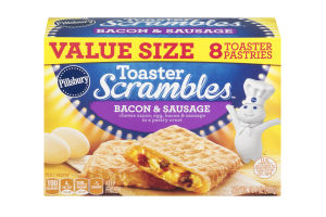 Pillsbury Toaster Scrambles Toaster Pastries Bacon & Sausage - 8 CT