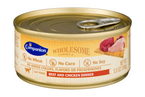 Companion Wholesome Formula Dinner Cat Food Beef and Chicken