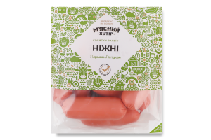 Сосиски вареные Нежные М'ясний хутір 1с кг