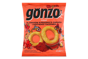 Кольца кукурузные со вкусом кленового сиропа и копченой паприки Gonzo м/у 40г