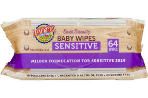 Earth's Best Earth Friendly Baby Wipes Sensitive - 64 CT