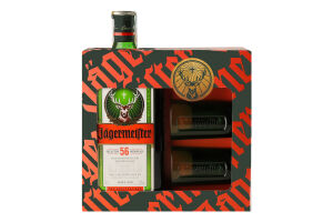 Набір Лікер 0.7л 35% + 2 шоти 40мл Jagermeister к/у 3шт