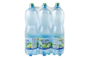 Напій безалкогольний сильногазований на смако-ароматичних добавках зі смаком яблука Добра вода п/пл 1.5л