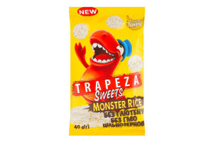 Міні-галети рисові зі смаком банану Sweets Monster Rice Trapeza м/у 40г