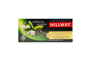 Чай зеленый байховый мелкий с ароматом жасмина Oriental Jasmine Hillway в/с к/у 25х2г