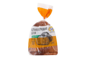 Батон половинка в нарізці Цільнозерновий Рома м/у 0.225кг