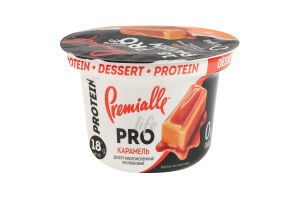 Десерт кисломолочний протеїновий карамель 10% Premialle life PRO стакан 160г