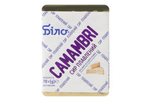 Сир плавлений 50% скибковий зі смаком сиру Камамбер Камамбрі Біло м/у 70г