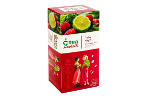 Чай з суданської троянди ароматизований з додаванням рослинної сировини Рубінова ніч Tea Moments к/у 22х1.7г