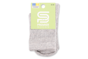 Шкарпетки дит Premier socks високі рубч сір р18-20