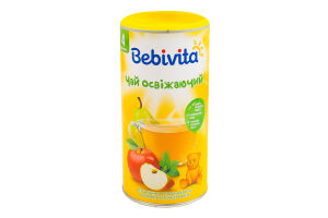 Чай для дітей від 4міс сухий швидкорозчинний освіжаючий Bebivita тубус 200г