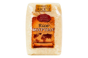 Рис шліфований круглозернистий Єгипетський World's Rice м/у 1кг