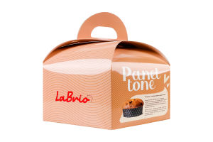 Панетоне карамельний з солоною карамеллю, родзинками та цукатами LaBrio к/у 0.65кг