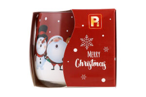 Свічка ароматична Кросно Сніговики скло 130г Пако ІФ