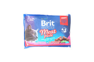 Корм Brit premium Meat plate 2х2 4*100г