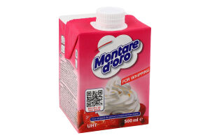 Крем д/збивання на рослинній основі солодкий 26% 0,5л т/брік Montared'oro