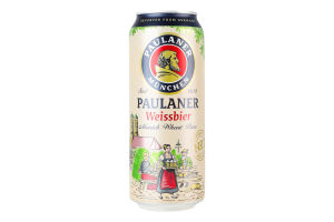 Пиво 0.5л 5.5% Weissbier Paulaner ж/б