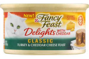 Fancy Feast Delights Cat Food Classic Turkey & Cheddar
