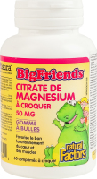 Добавка дієтична жувальні таблетки 50мг Цитрат магнію BigFriends Natural Factors 60шт