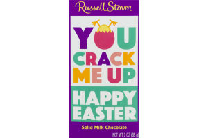 Russell Stover You Crack Me Up Happy Easter Solid Milk Chocolate