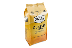 Кофе натуральный в зернах Crema Classic Paulig м/у 1кг