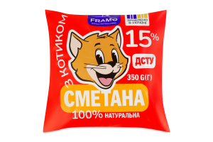 Сметана 15% Framo м/у 350г