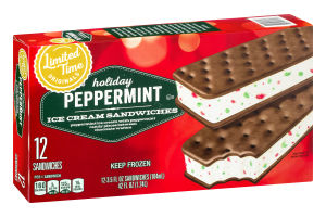 Ahold Holiday Ice Cream Sandwiches Peppermint - 12 CT