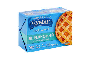 Маргарин 72% столовый Сливочный особый вкус Чумак м/у 250г