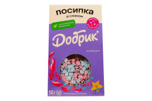Посипка кондитерська фігурна Bubble gum Добрик к/у 50г