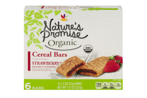 Nature's Promise Organic Cereal Bars Strawberry - 6 CT