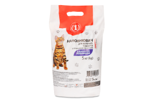 Наповнювач для котячих туалетів з природних мінералів з ароматом лаванди ТМ "1" 5кг