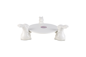 Тарілка Три зайці керамічна в асортименті 986412