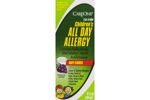CareOne Children's All Day Allergy Medicine Grape Flavored