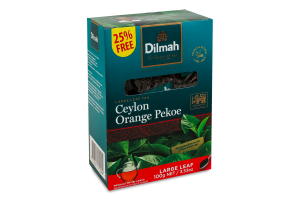 Чай черный цейлонский байховый цельнолистовой Orange pekoe Dilmah в/с к/у 100г