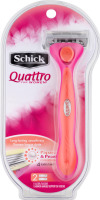 Schick Quattro For Women Razor Papaya & Pearl Complex - 2 CT