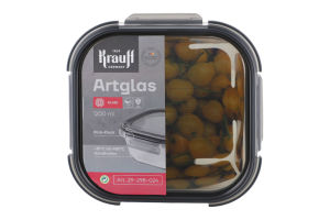 Контейнер для зберігання з кришкою 1.2л 175х175х65мм №29-298-024 Artglas Krauff 1шт
