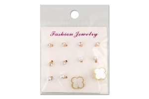Набір сережок-гвіздків жовтий метал в асортименті