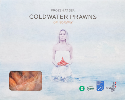 Креветка быстрозамороженная северная неразделанная варенная Coldwater Prawns с/г к/у 2кг